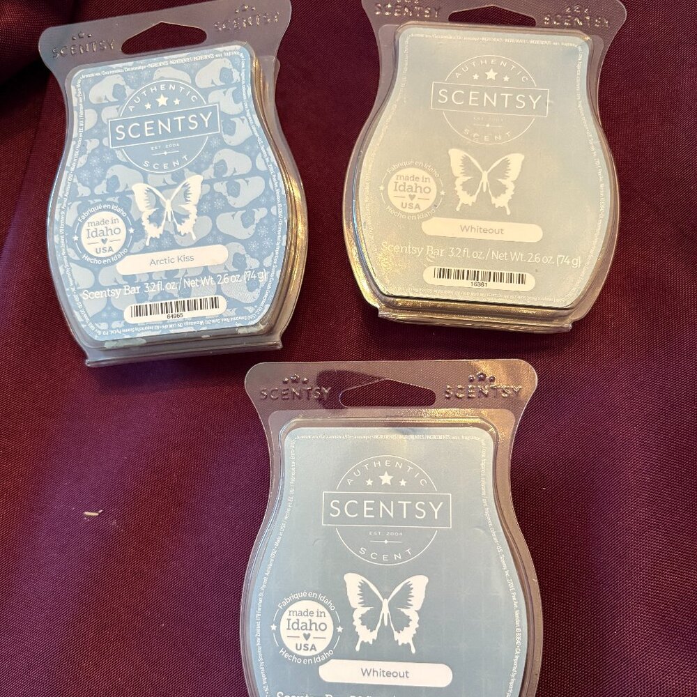 Scentsy Bar Lot (3)-Cool Mint & Winter Fresh Wax Melts
